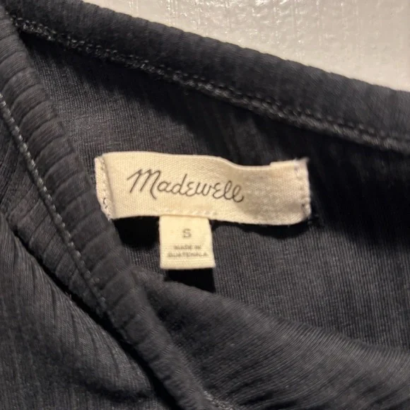 MADEWELL One Shoulder Tank Spaghetti Strap Top Black Size S - Picture 5 of 8